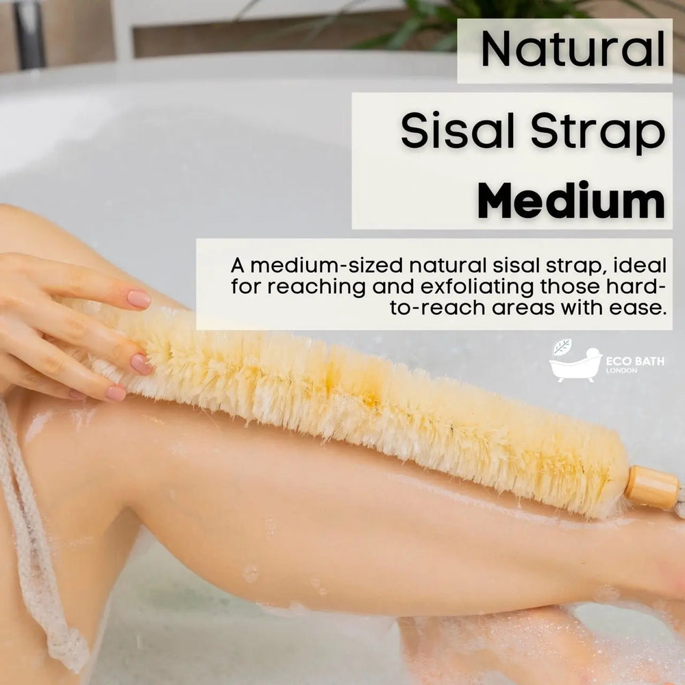Natural Sisal Body Strap - Premium Exfoliating Back Scrubber Eco Bath London