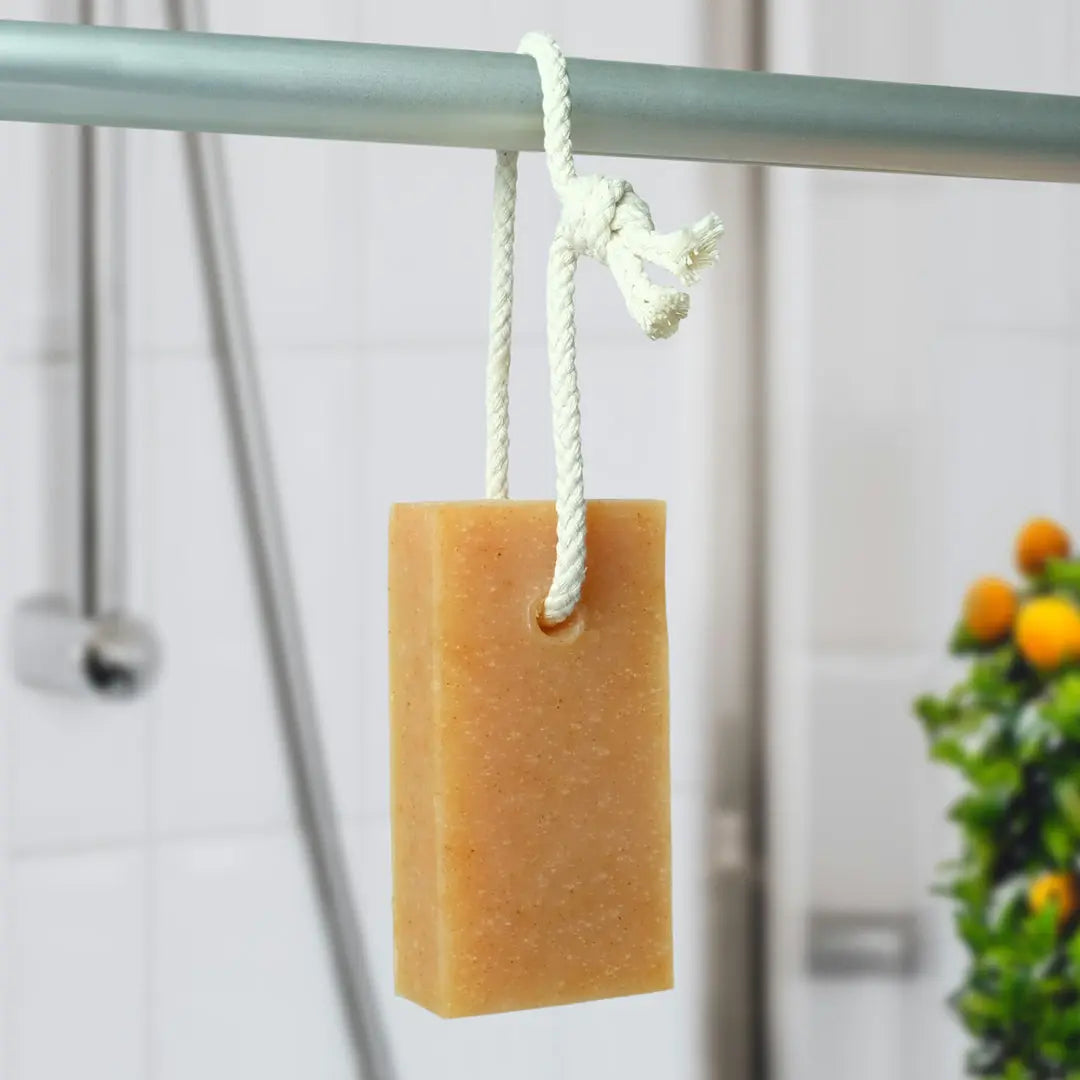 Natural Soap On A Rope - 'Zesty' Orange & Grapefruit 125g Friendly Soap