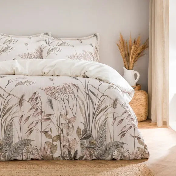 Natural Stems Cotton Duvet Cover & Pillowcase Set Dunelm