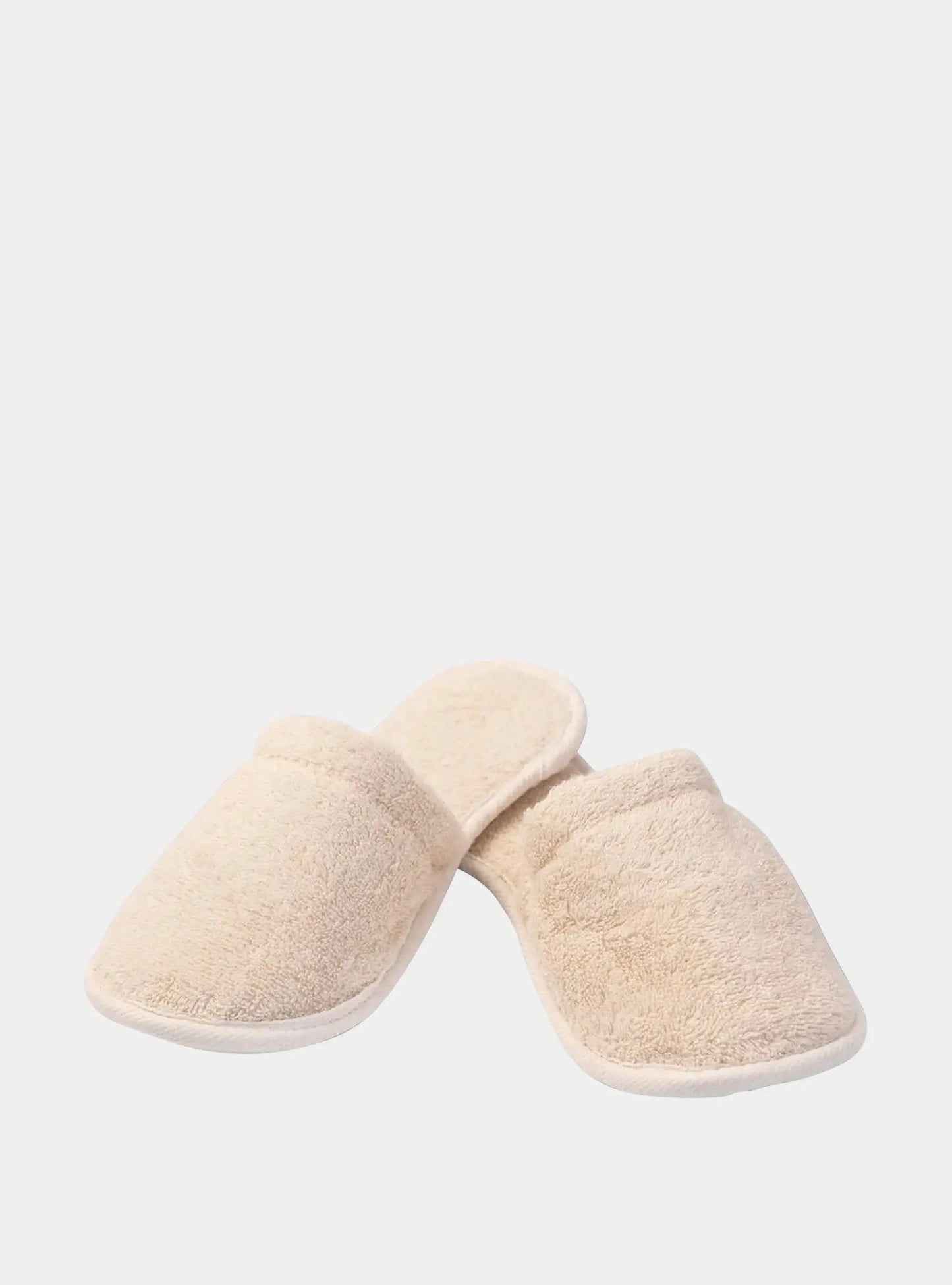 Natural Toweling Slippers - Luxury 100% Organic Cotton Indoor Slippers for Bath and Home Eco Bath London