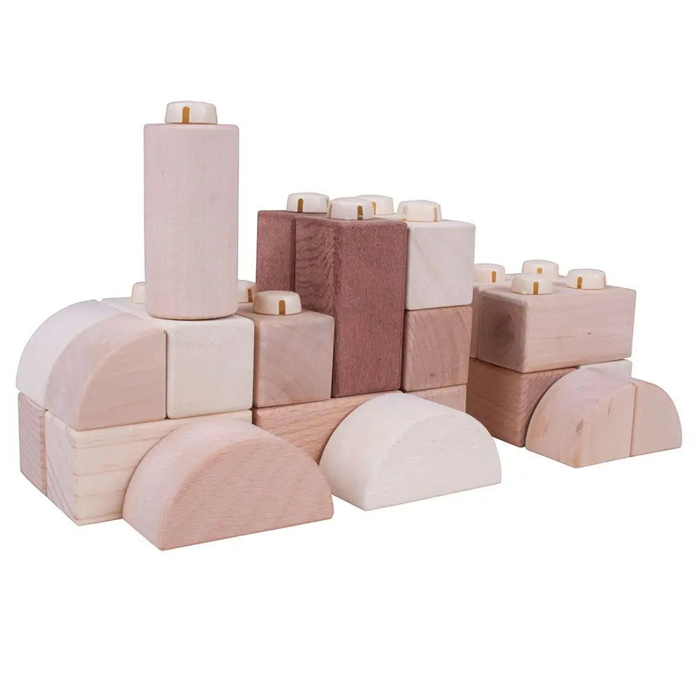 Natural Wood Clicking Blocks Toby Tiger