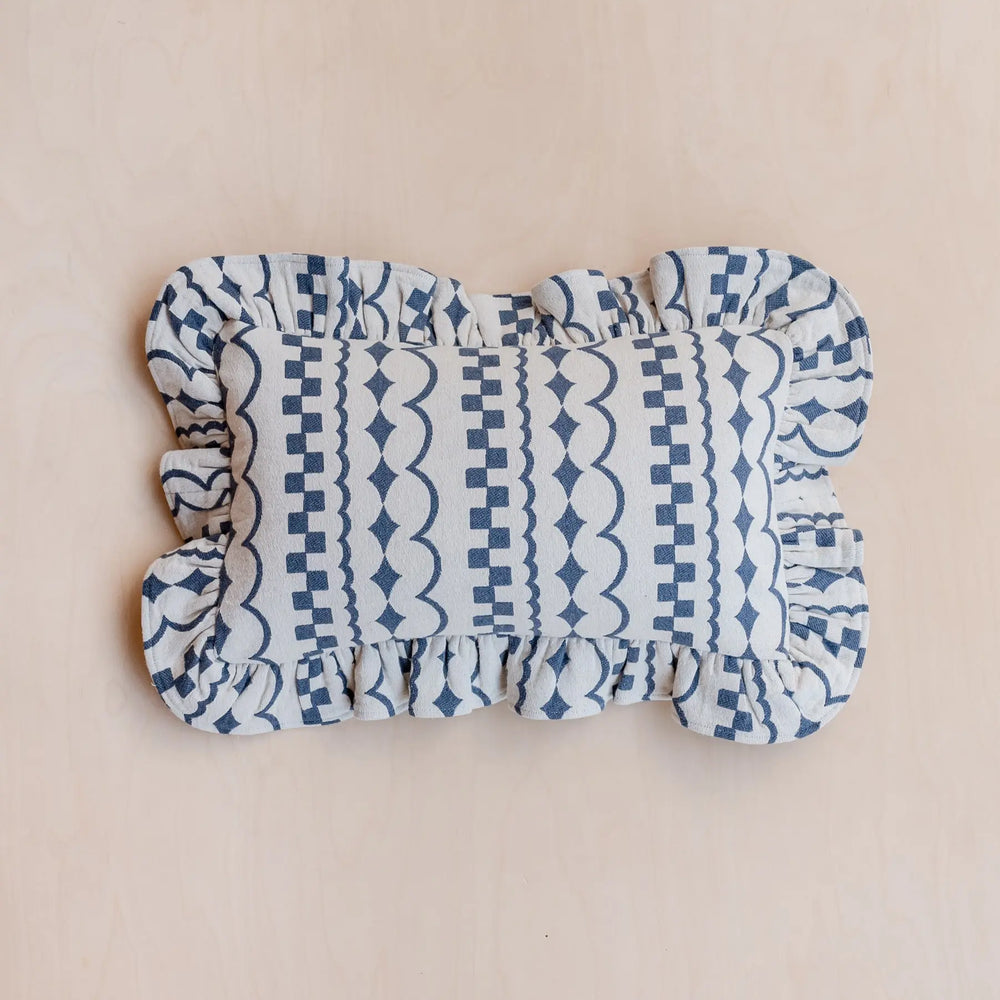 Navy Blue Cotton Cushion Cover TartanBlanketCo