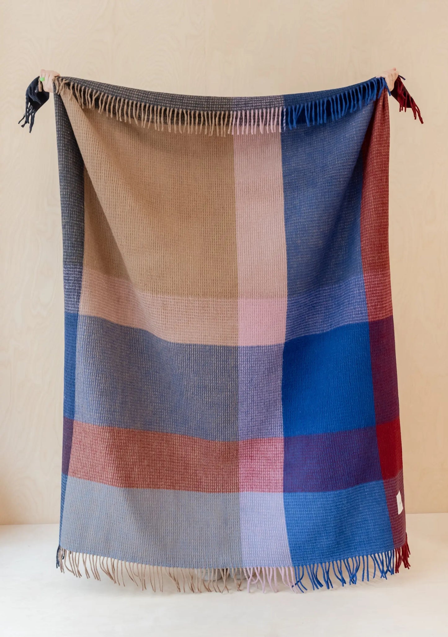 Navy Blue Wool Blanket TartanBlanketCo