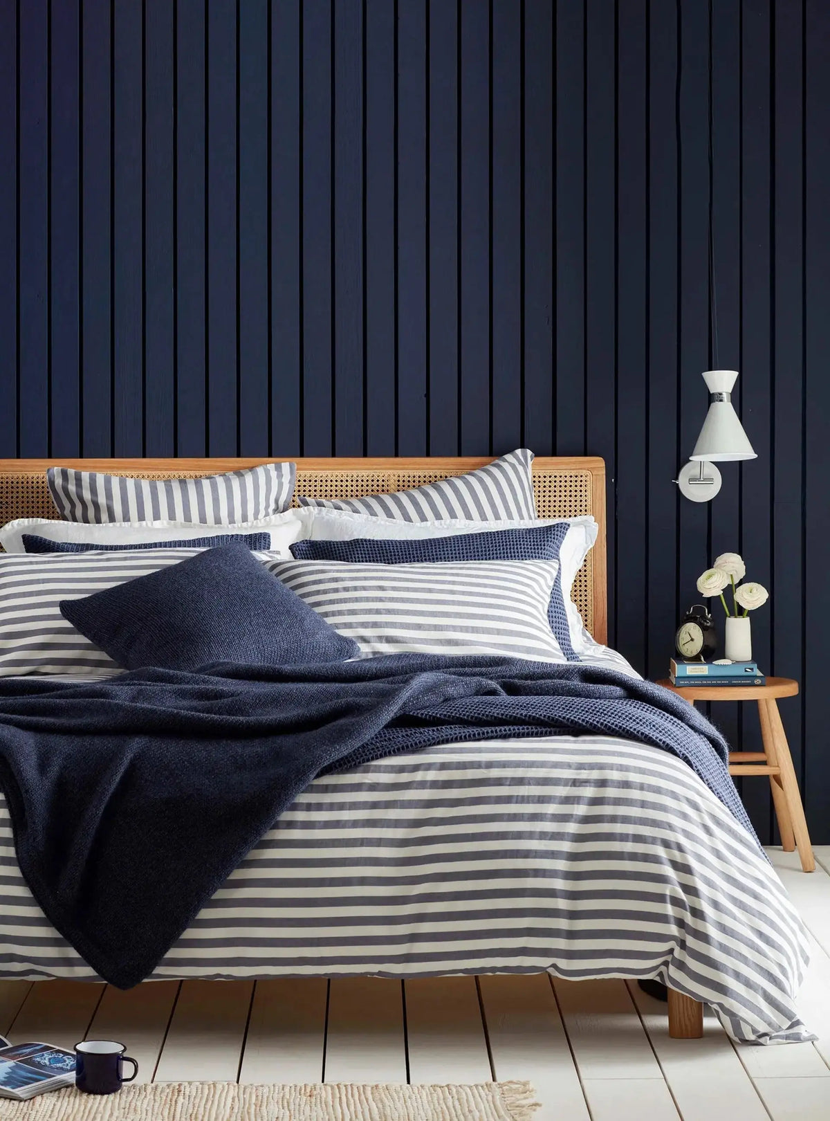 Coastal Stripe 100% Cotton Bed