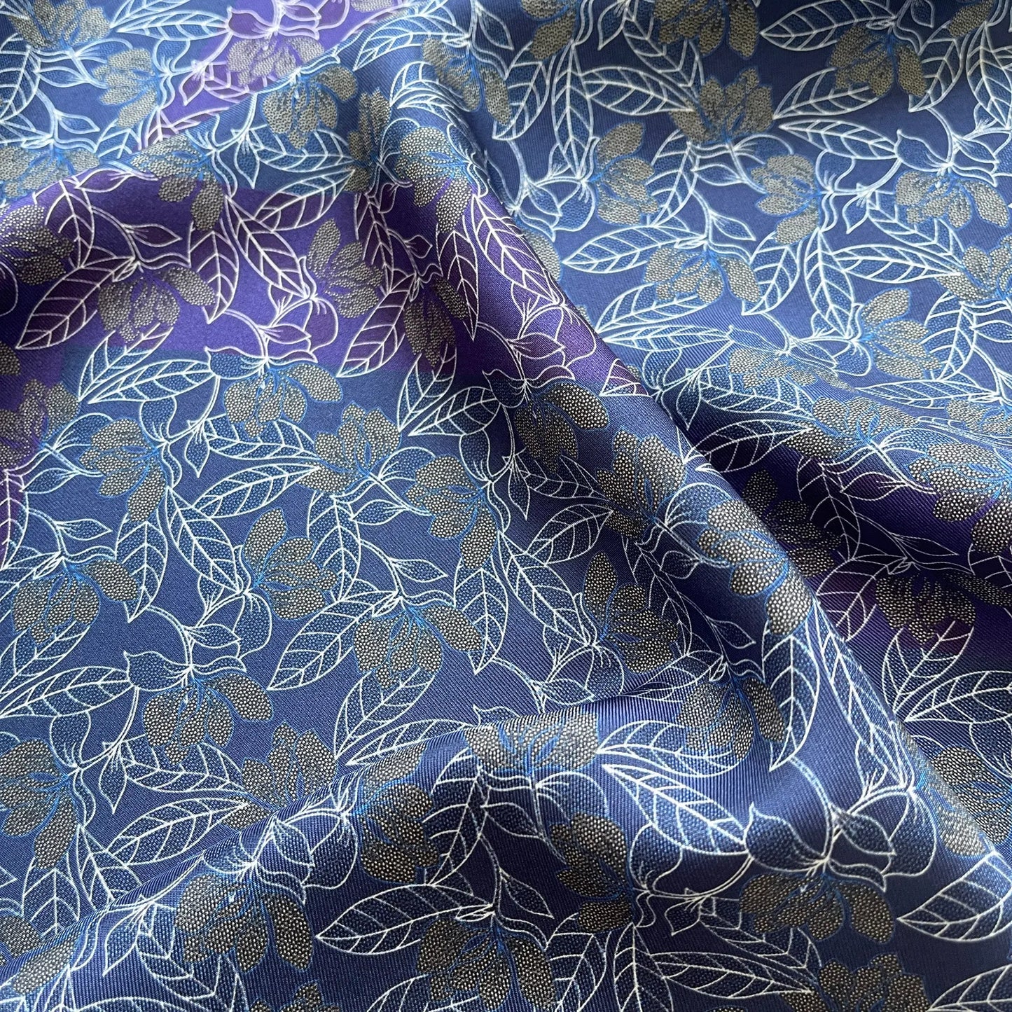 Navy Floral Men's Square Silk Neckerchief Scarf - 53cm LuluLane