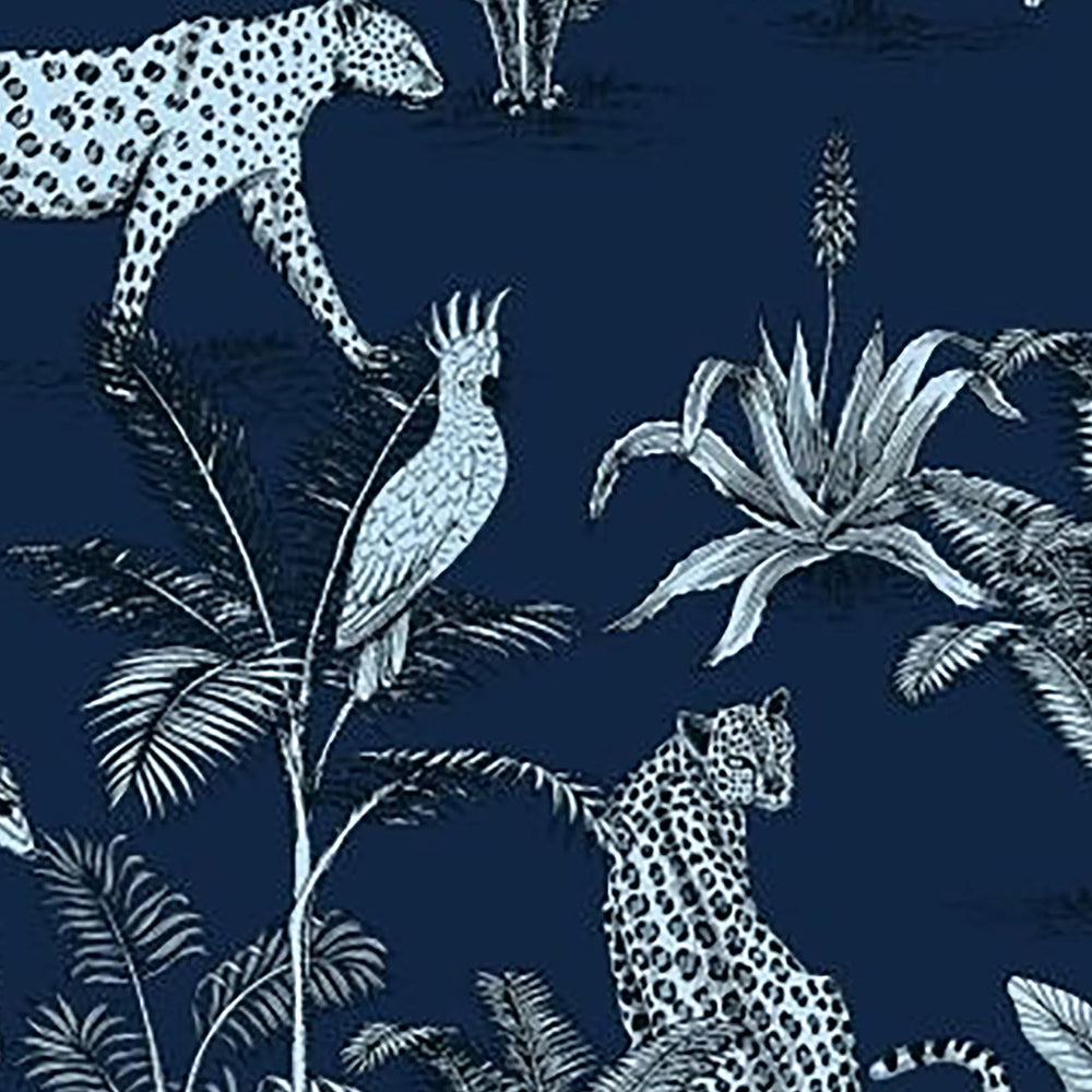 Navy Jungle Women's Organic Cotton Nightshirt Myza