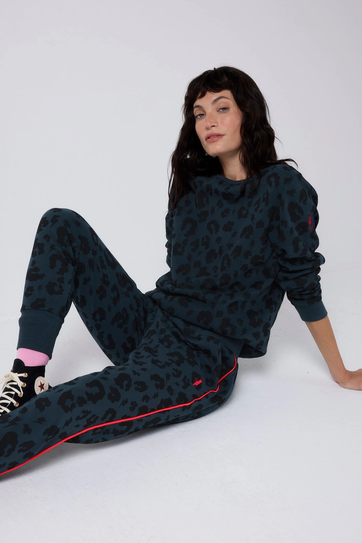 Navy Leopard Cosy Joggers Scamp & Dude