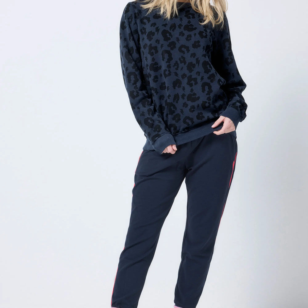 Navy Leopard Sweatshirt Scamp & Dude