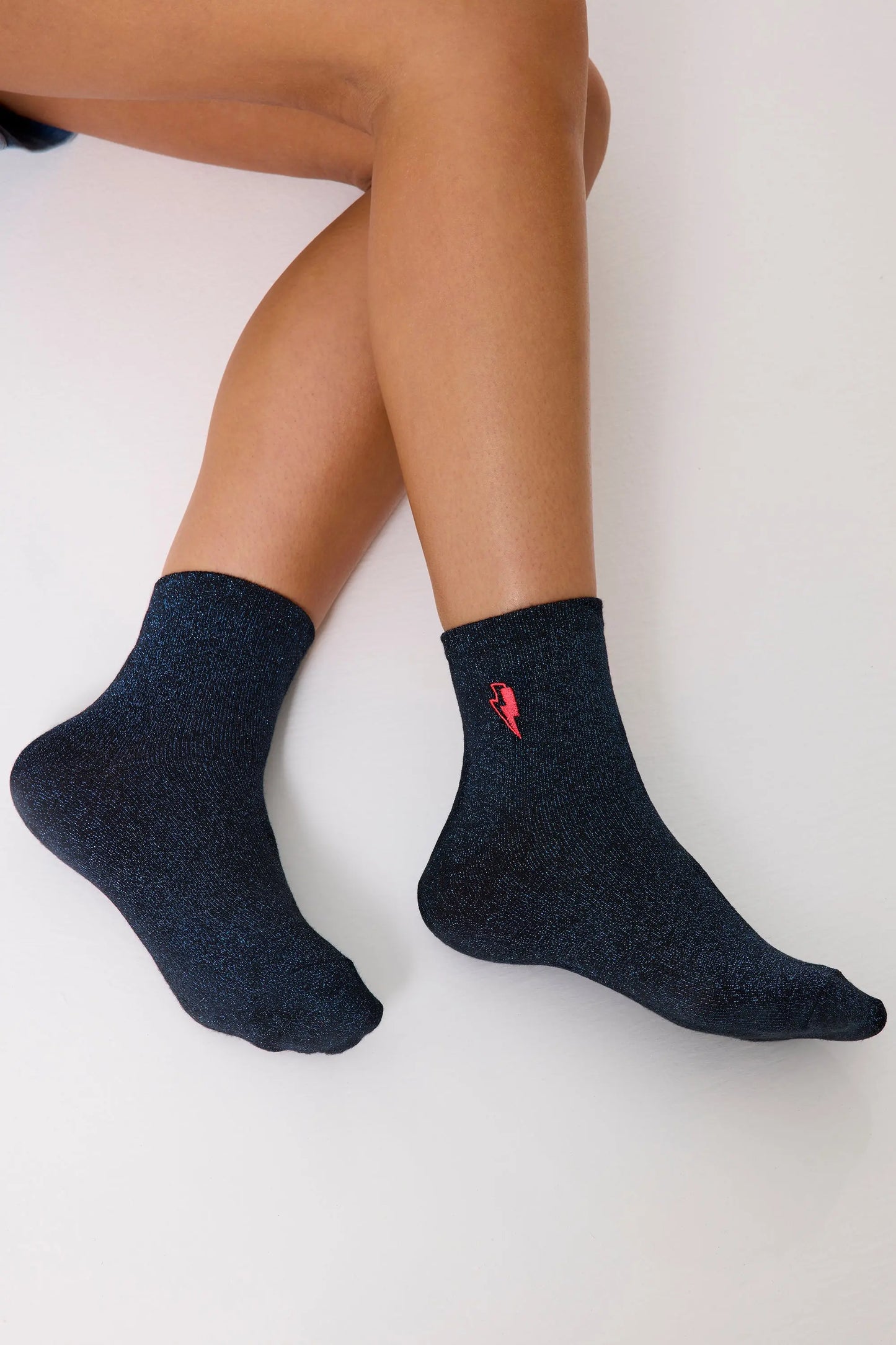 Navy Lurex Socks Scamp & Dude
