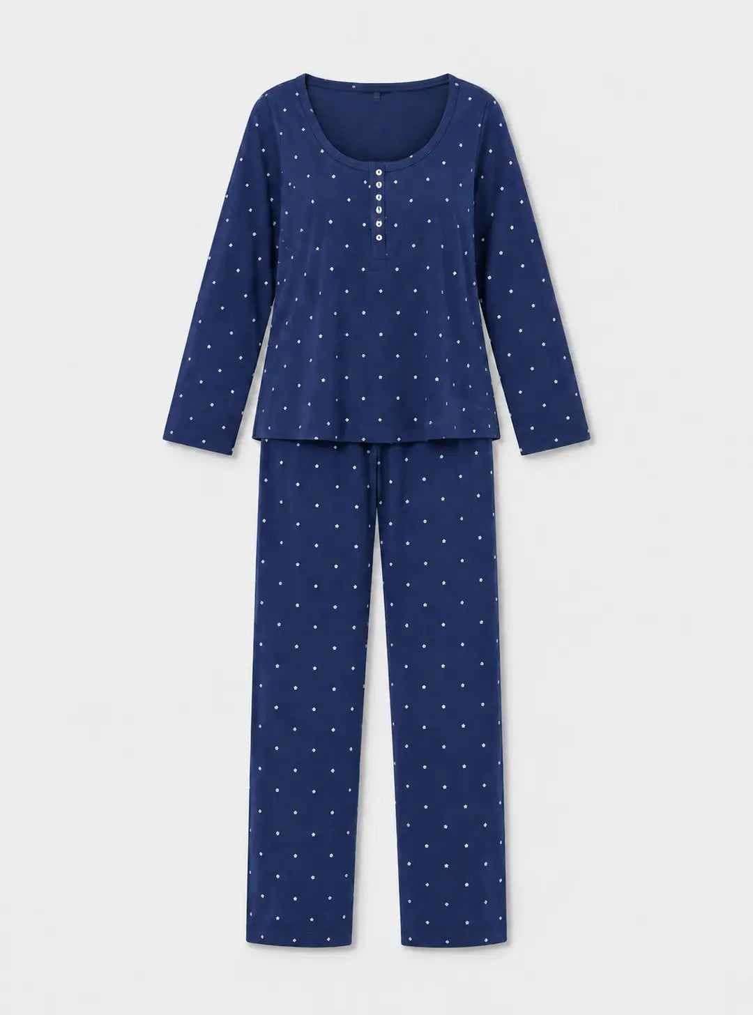 Navy Organic Cotton Printed Pyjama Set MAMU Dream