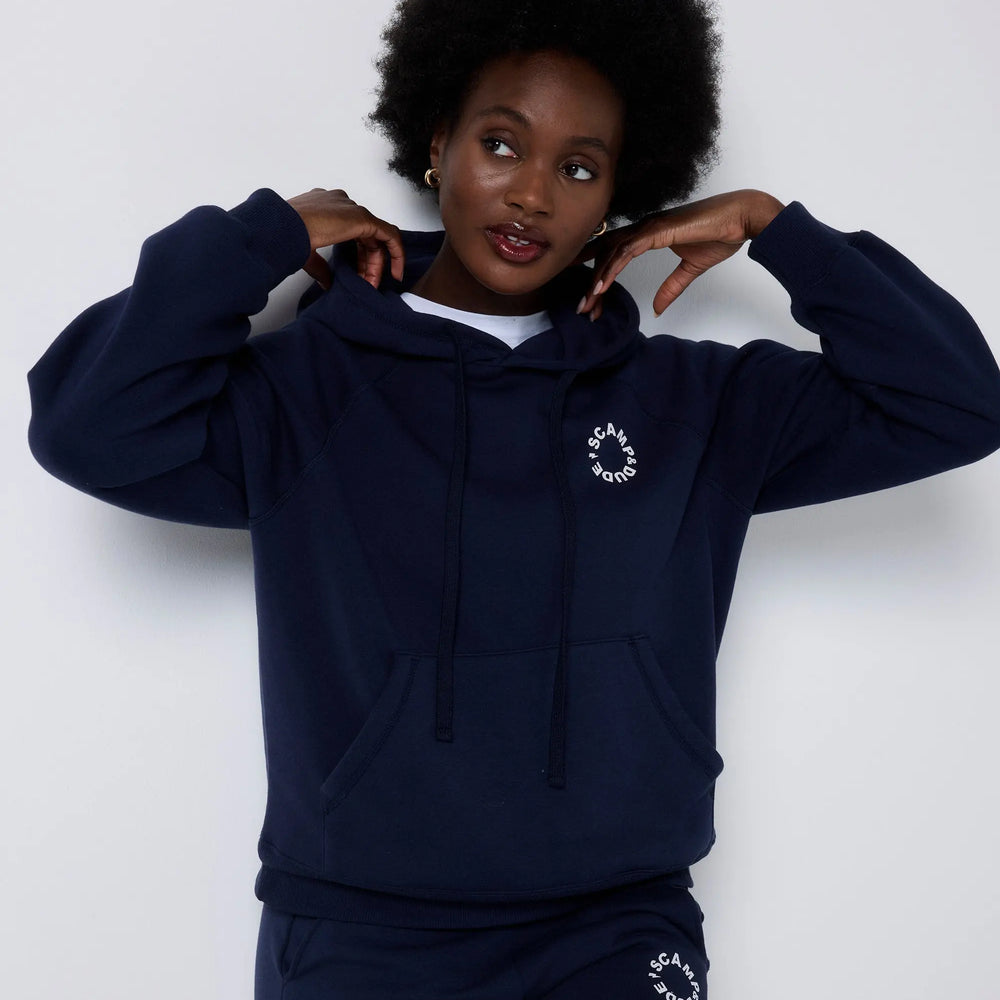 Navy Scamp & Dude Logo Relaxed Hoodie Scamp & Dude