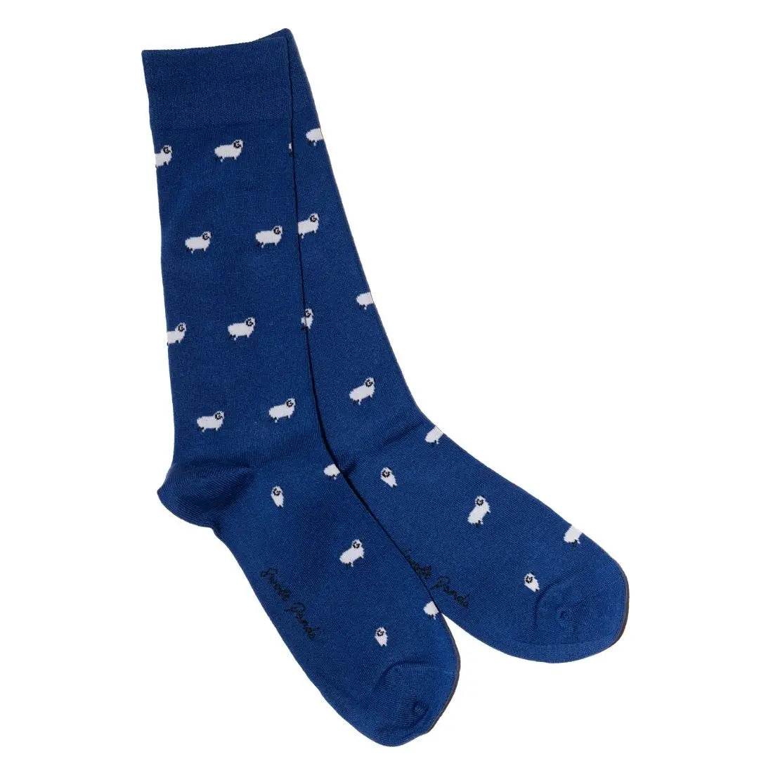 Navy Sheep Bamboo Socks Swole Panda
