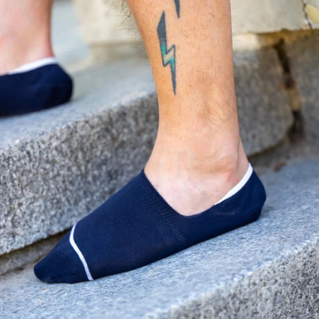 Navy "No-Show" Bamboo Socks Swole Panda