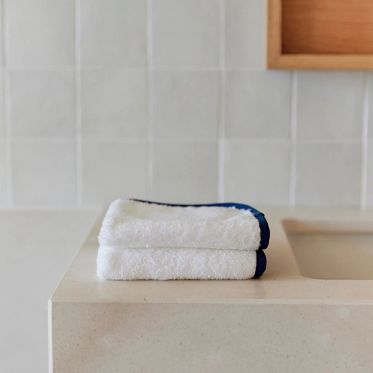 Navy blue Mira face towel Torres Novas UK