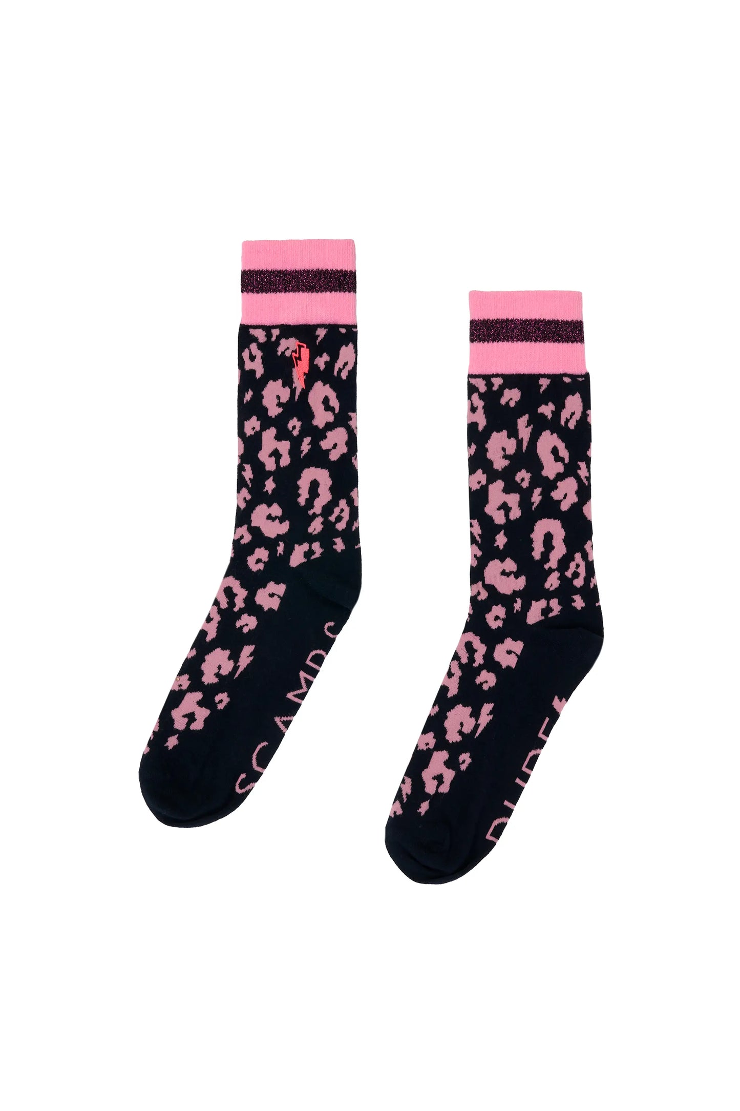 Navy with Pink Leopard Socks Scamp & Dude