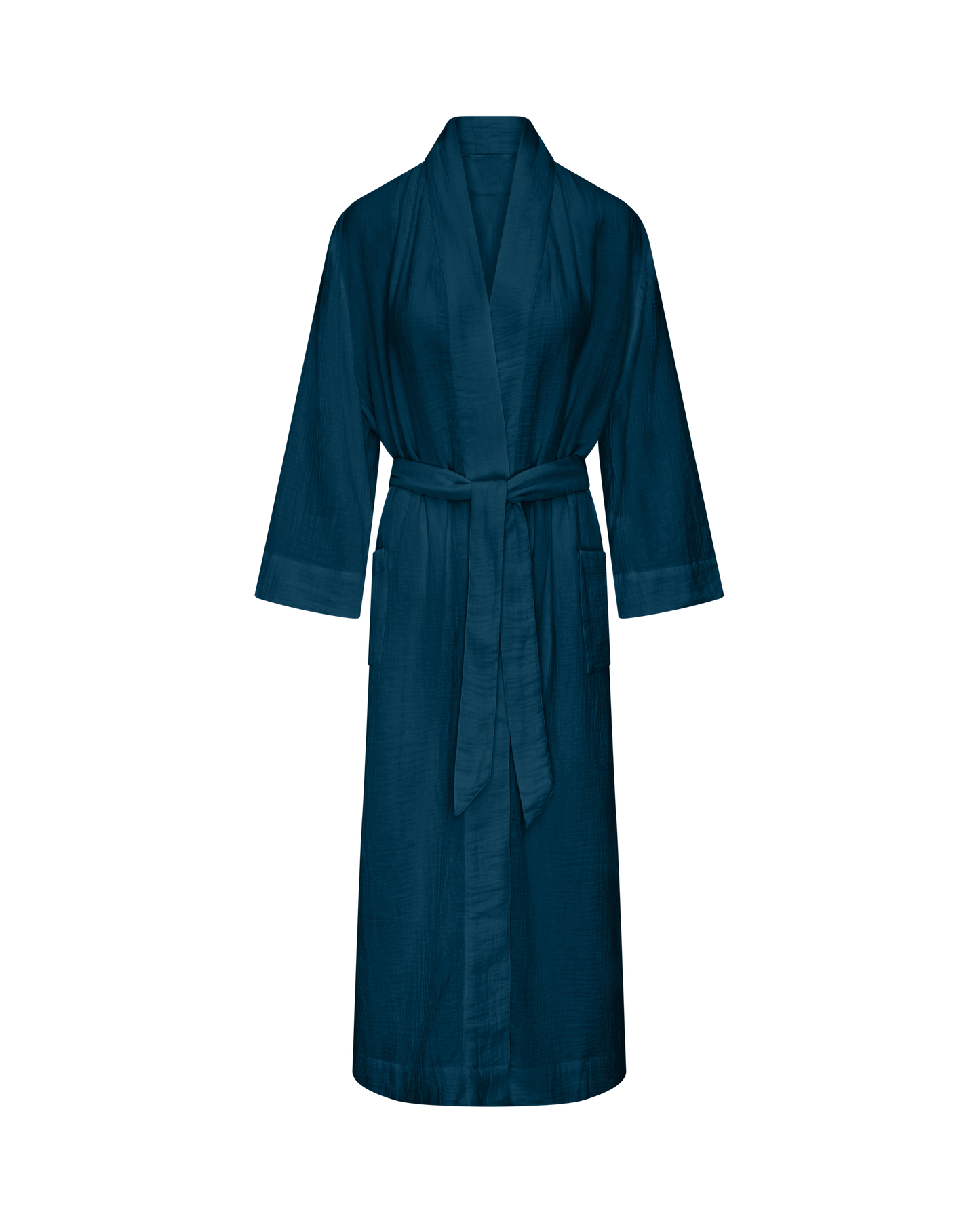 The Classic Belted Robe  - Navy Nudea