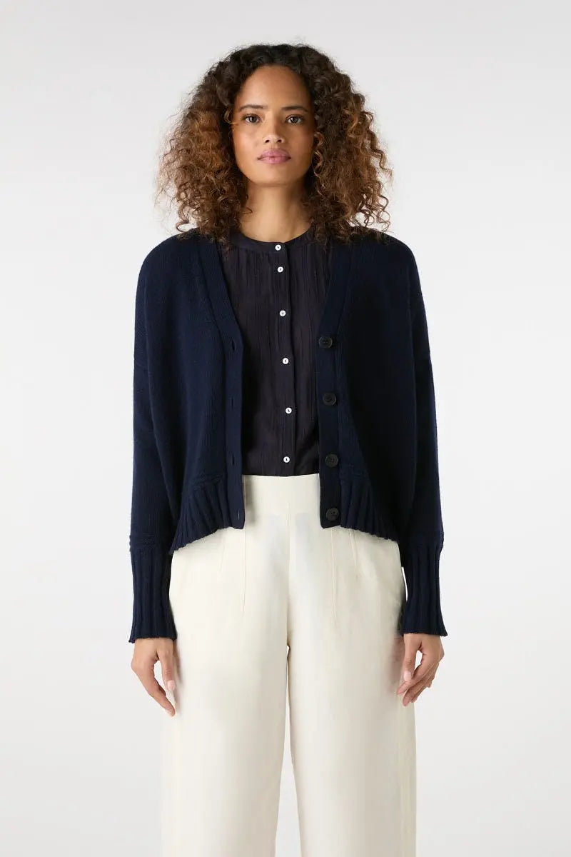 Nellie Cashmere Cardigan - Navy Bamford