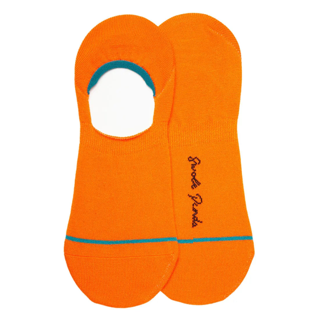Neon Orange "No-Show" Bamboo Socks Swole Panda