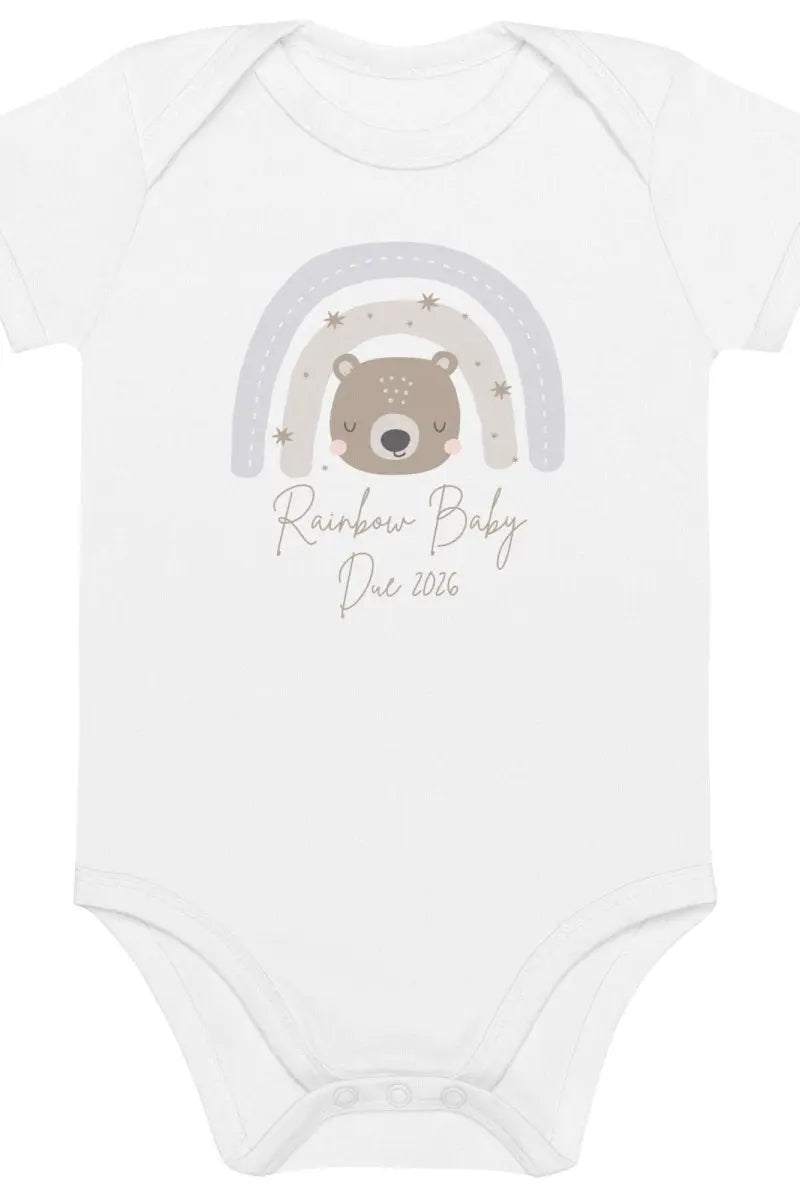 Neutral Bear Rainbow Baby Due Bodysuit Cozy Crew Club
