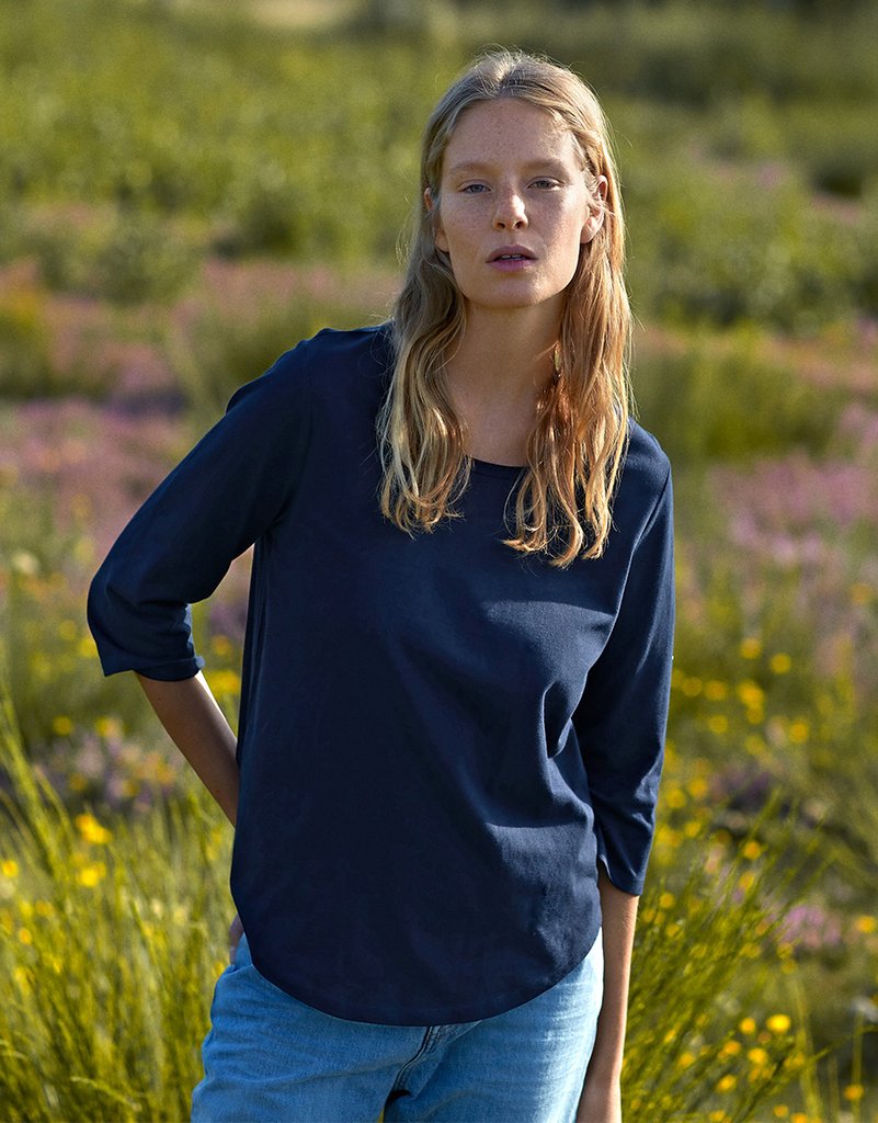 Fairtrade Organic Loose 3/4 Sleeve T-shirt Earth Wardrobe