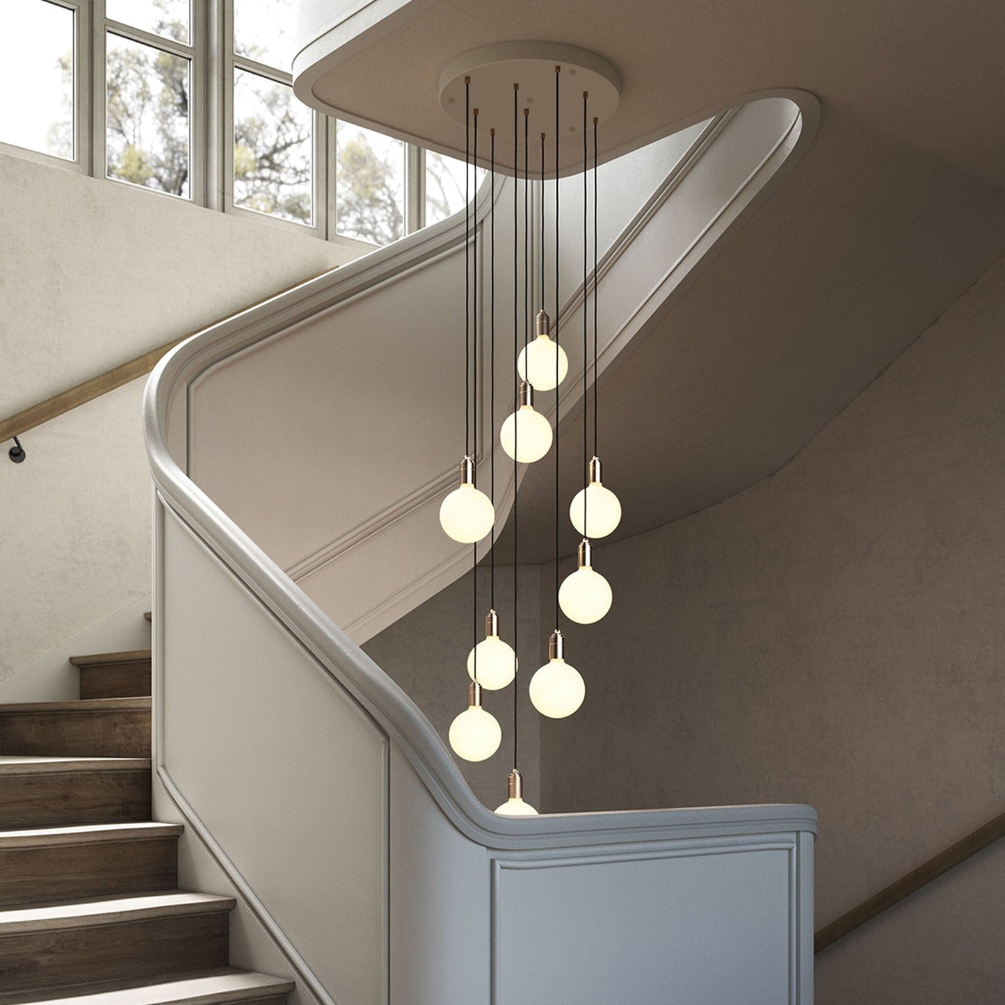 Nine Pendant in Brass + Sphere IV Tala