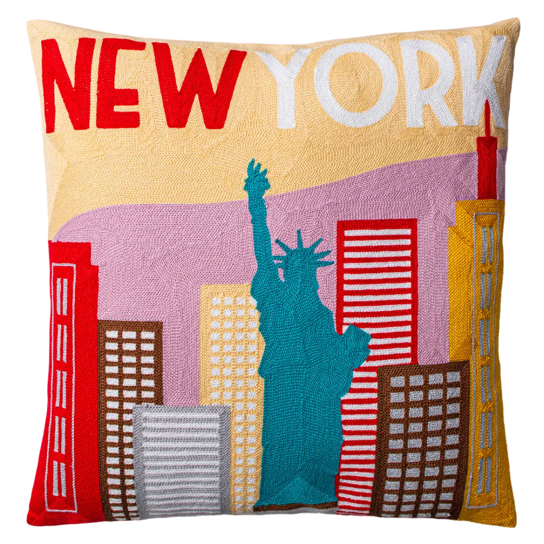 New York Needlepoint Cushion The Pillow Drop