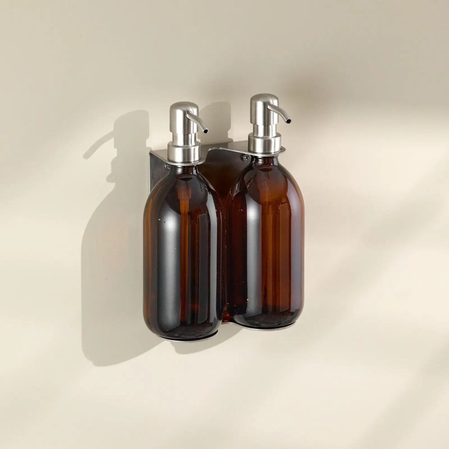 Nickel Double Wall Mounted Soap Dispenser Kuishi