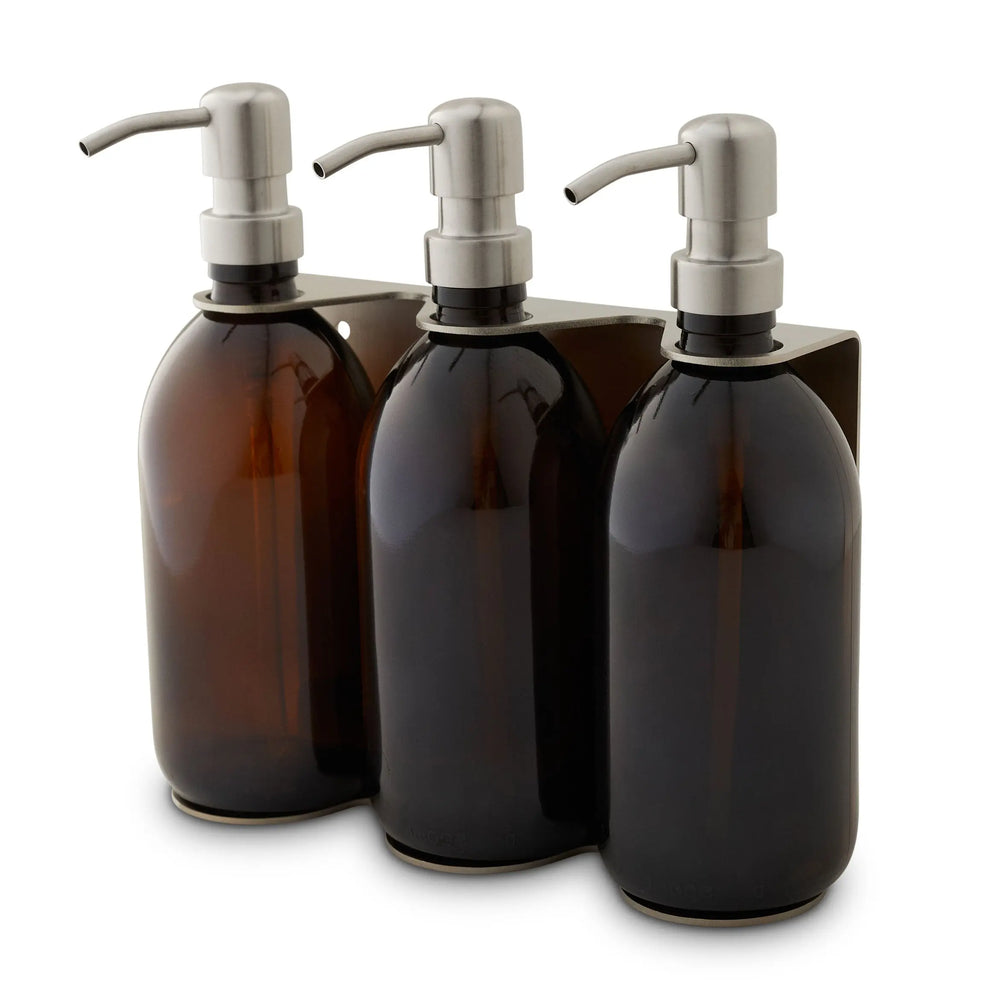 Nickel Triple Wall Mounted Soap Dispenser Kuishi