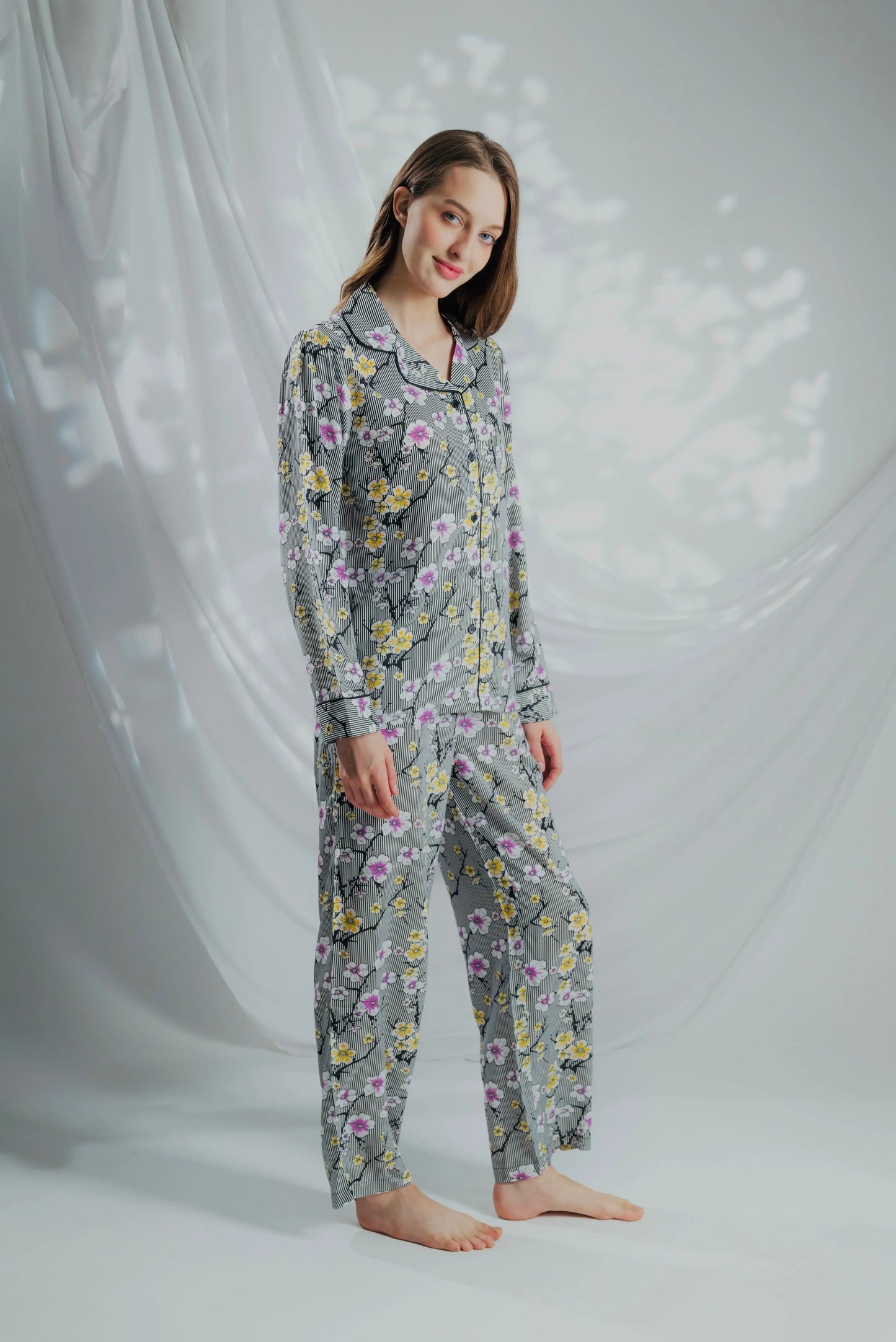 Night Garden Women's Cotton Pyjama Trouser Set Nidra