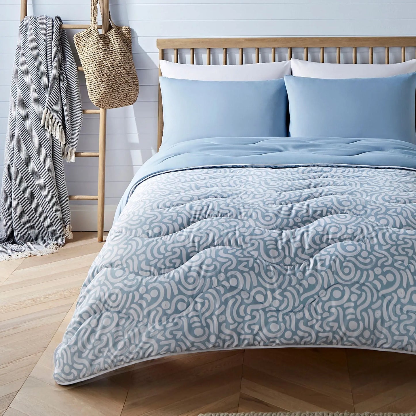 Night Lark Abstract Waves Coverless Duvet Set The Fine Bedding Company