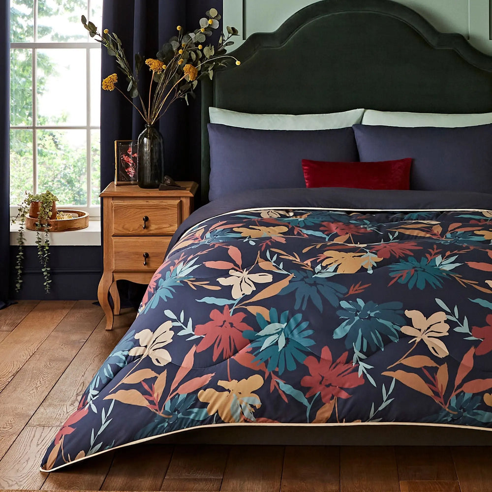 Night Lark Autumn Floral Coverless Duvet Set The Fine Bedding Company