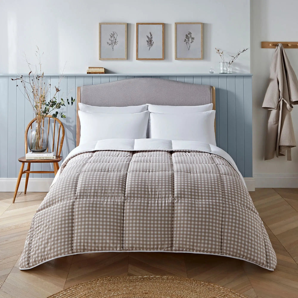 Night Lark Gingham Print Coverless Duvet The Fine Bedding Company