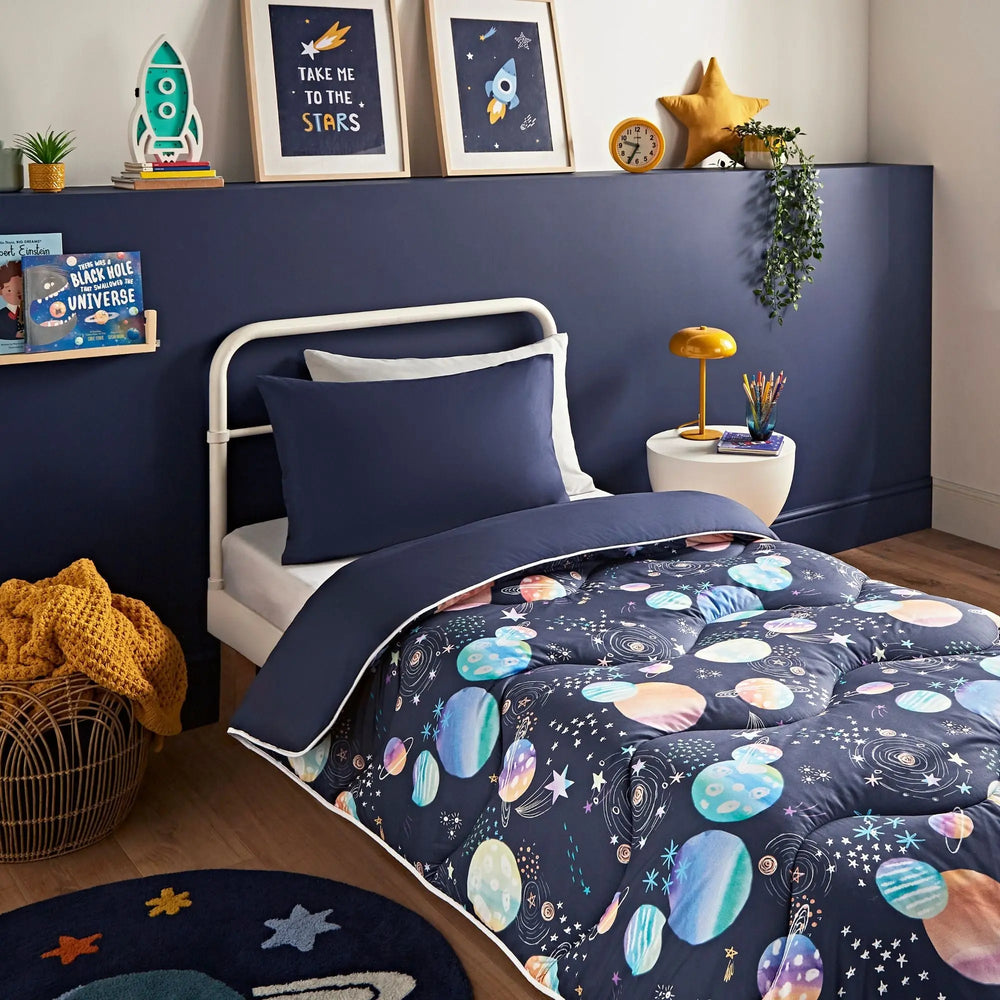 Night Lark  Junior - Space Adventure - Childrens Coverless Duvet Set The Fine Bedding Company