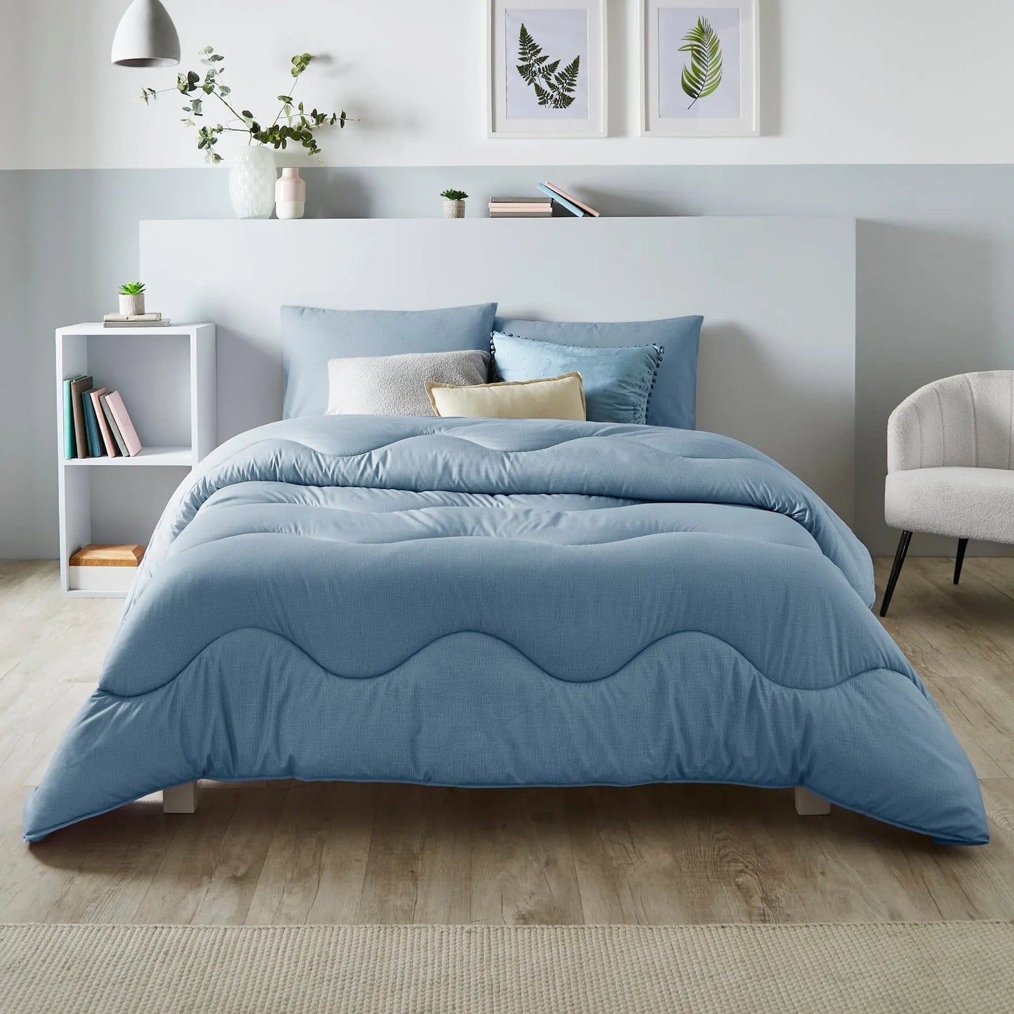 Night Lark Linen Print Coverless Duvet The Fine Bedding Company