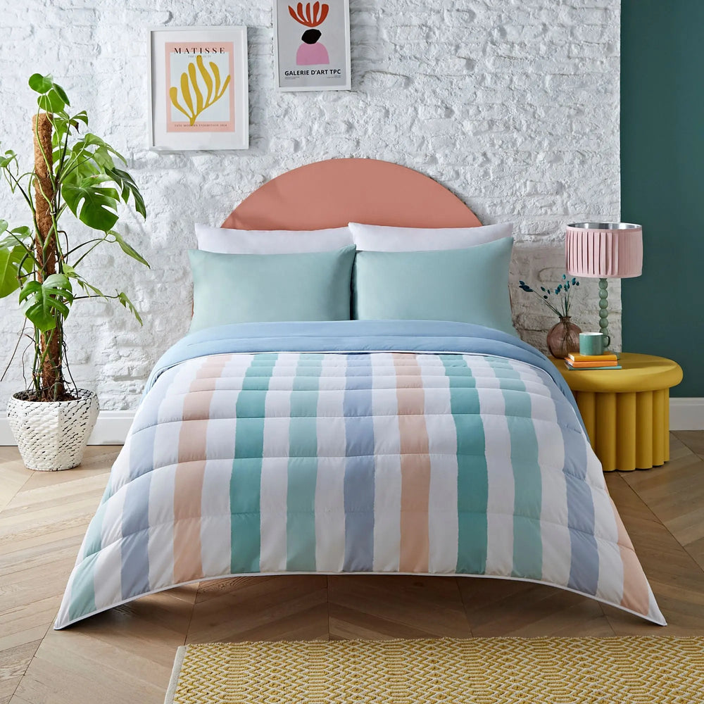Night Lark Painted Stripes Coverless Duvet Set The Fine Bedding Company