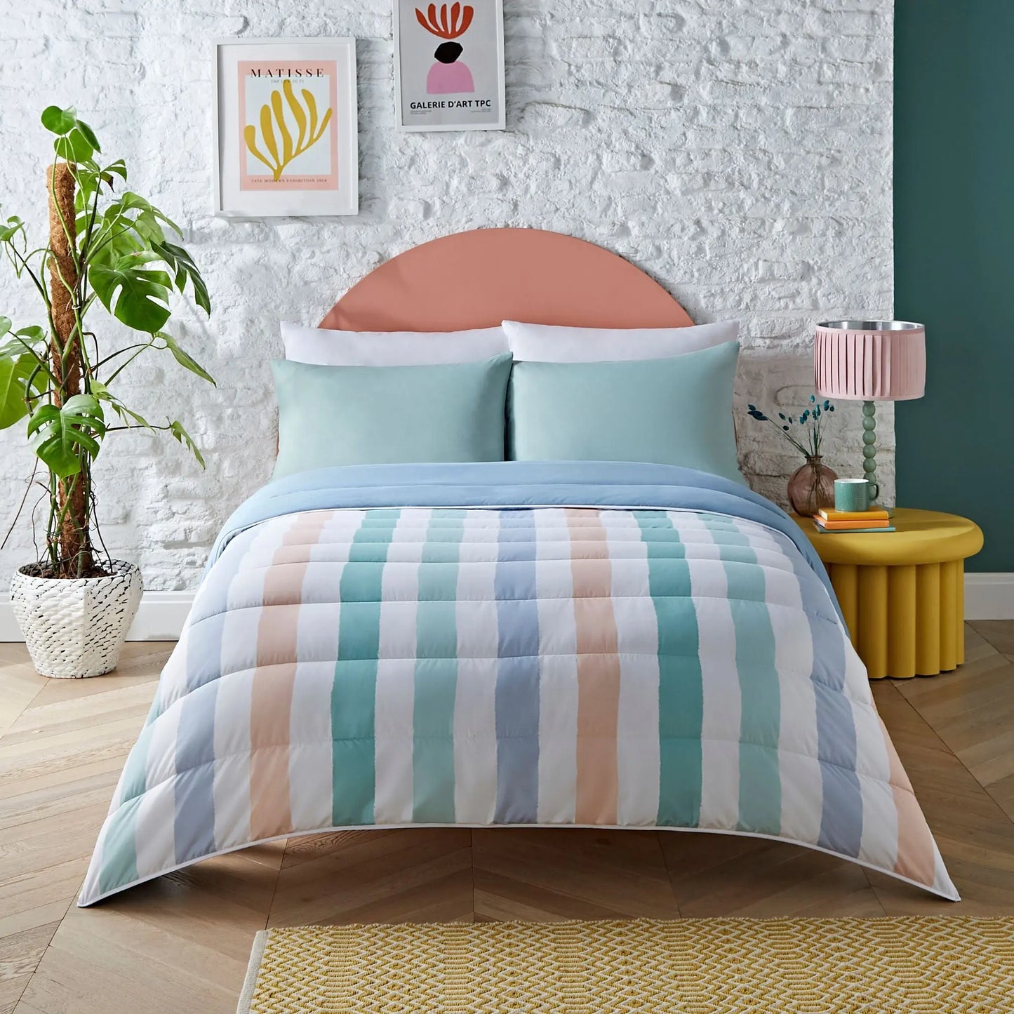 Night Lark Painted Stripes Coverless Duvet Set The Fine Bedding Company