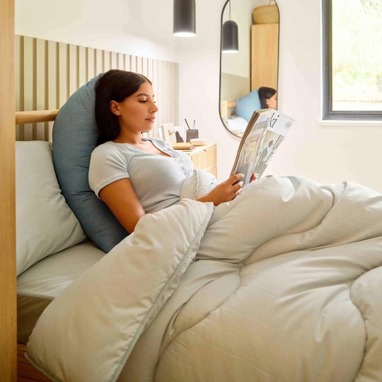 Night Lark Pyramid Support Pillow The Fine Bedding Company