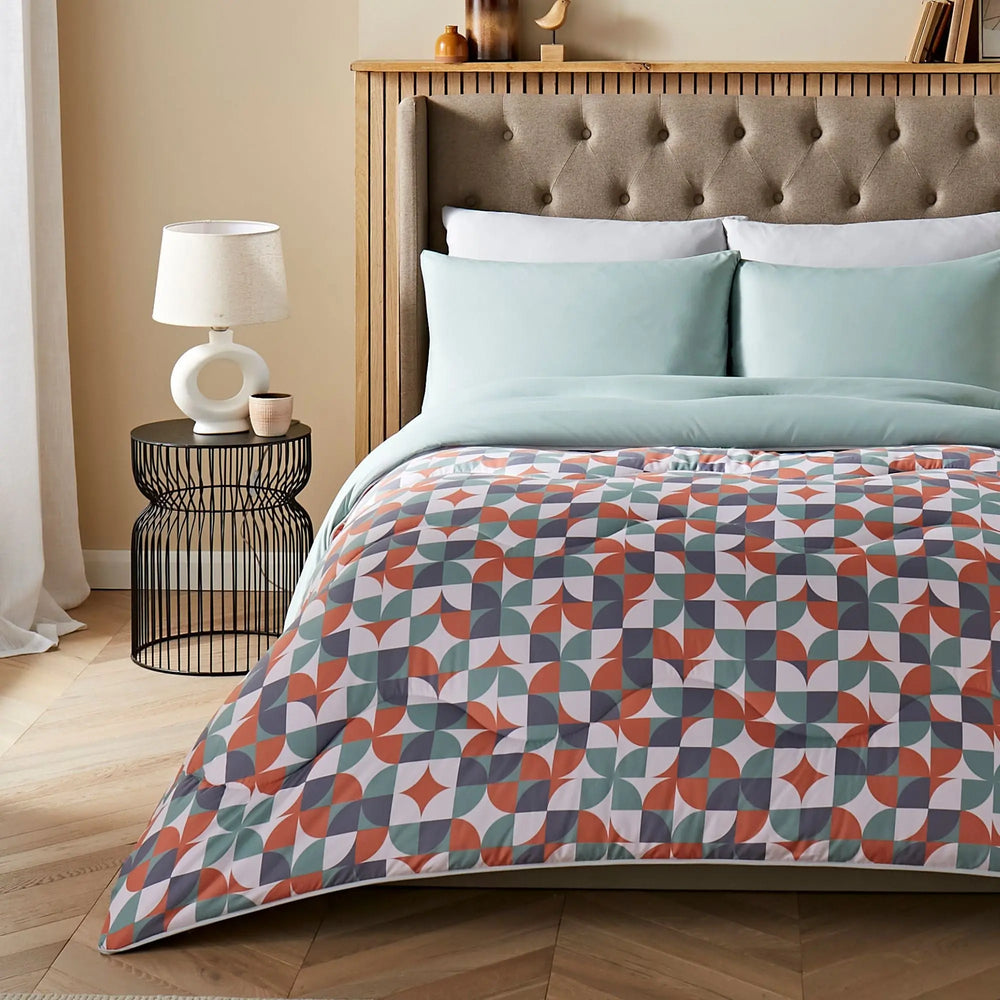 Night Lark Scandi Geometric Coverless Duvet Set The Fine Bedding Company