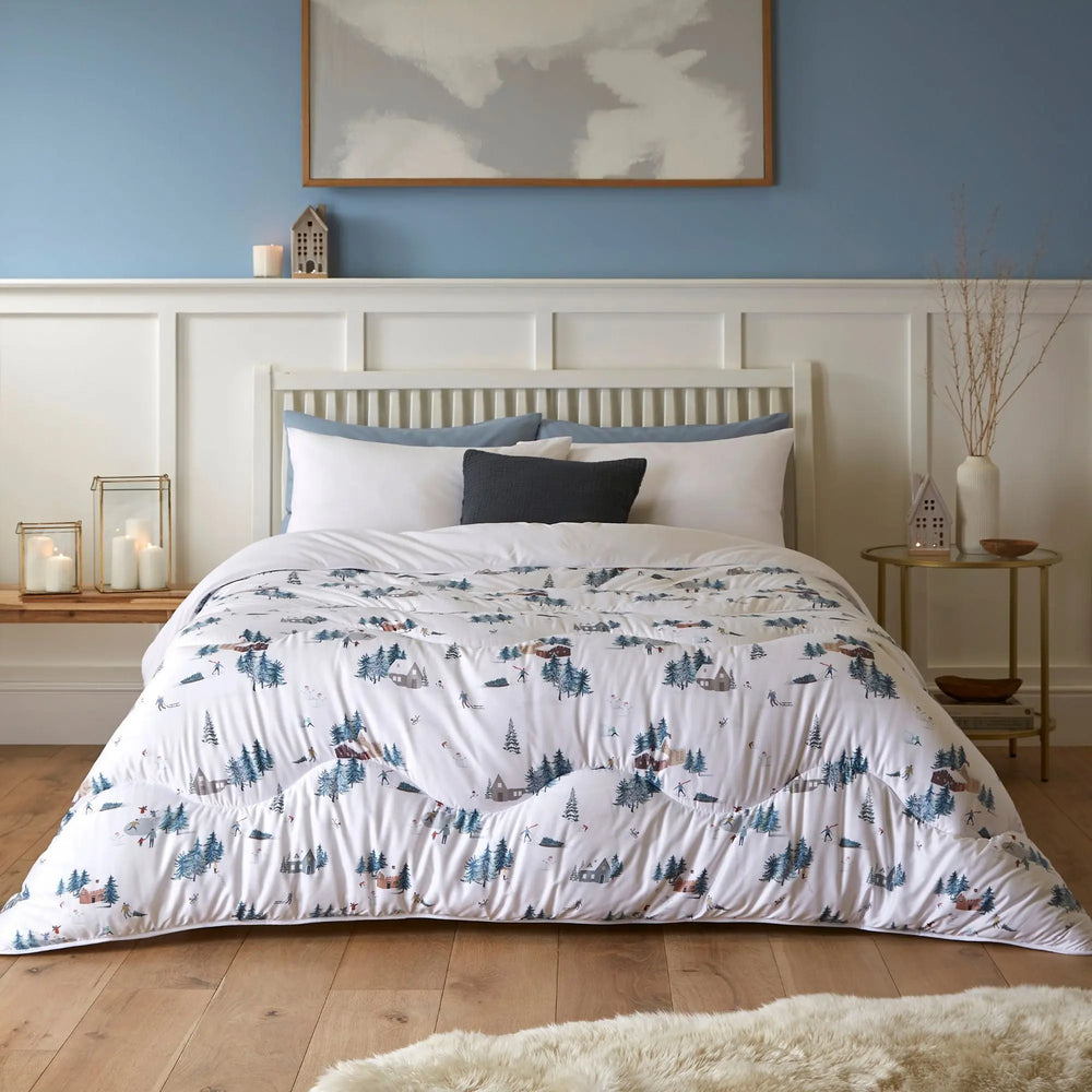 Night Lark Snow Day Coverless Duvet Set The Fine Bedding Company