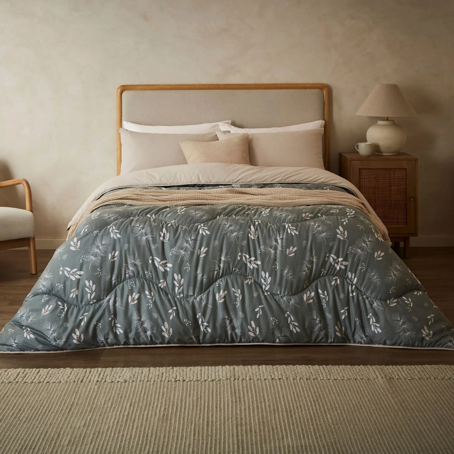 Night Lark Winter Sprigs Coverless Duvet Set The Fine Bedding Company