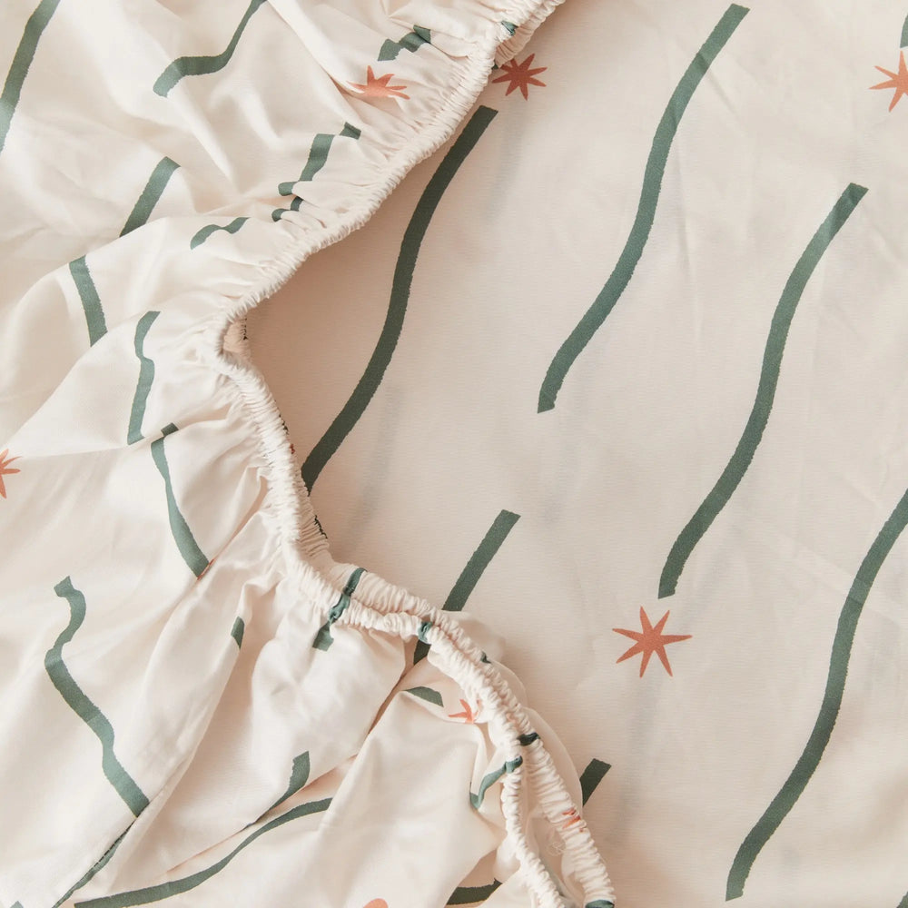 Night Sky Organic Cotton Fitted Sheet Kabode