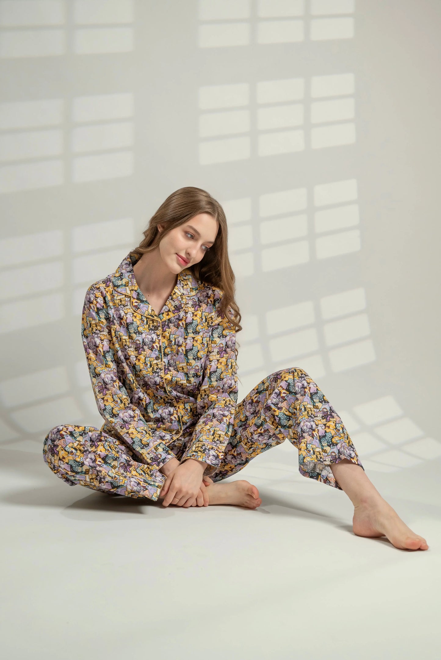 Nine Lives Women's Organic Cotton Pyjama Trouser Set Nidra