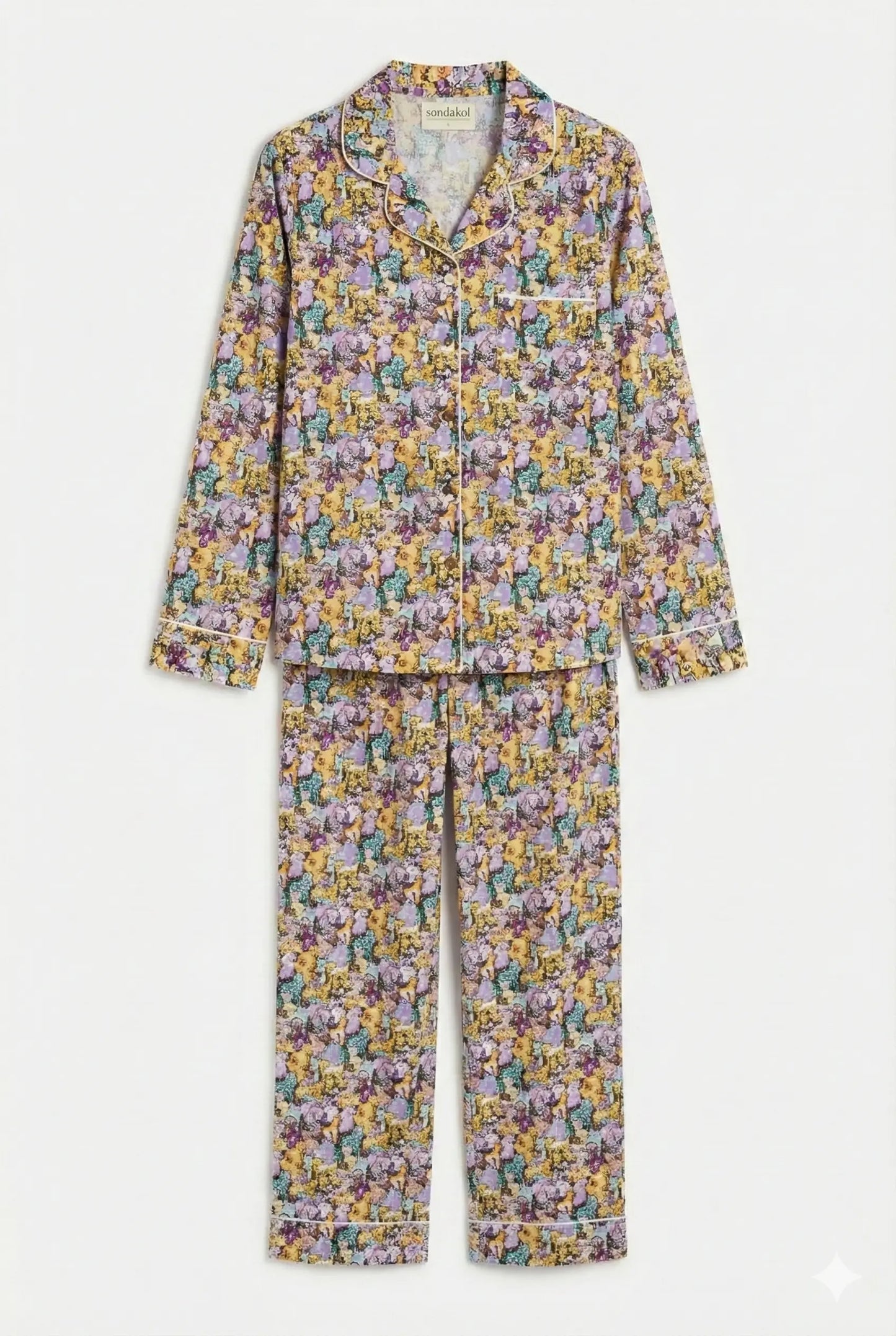 Nine Lives Women's Organic Cotton Pyjama Trouser Set Nidra