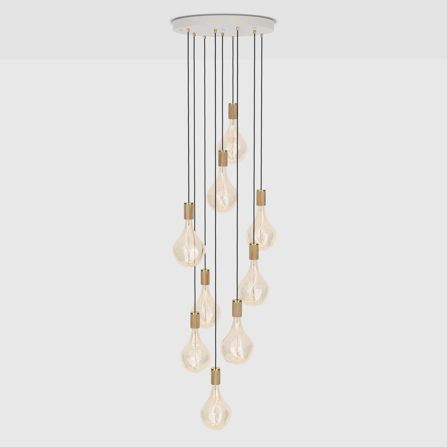 Nine Pendant in Oak + Voronoi II Tala