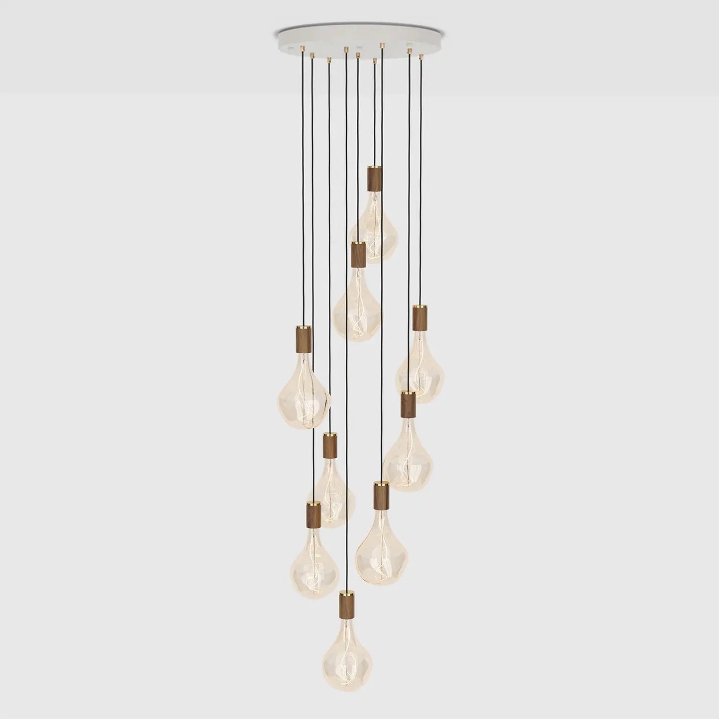 Nine Pendant in Walnut + Voronoi II Tala