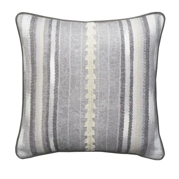 Nineveh Smoke, Sustainable Feather, Cushion Linen & Linen Blend & Viscose Blend Stripe Andrew Martin