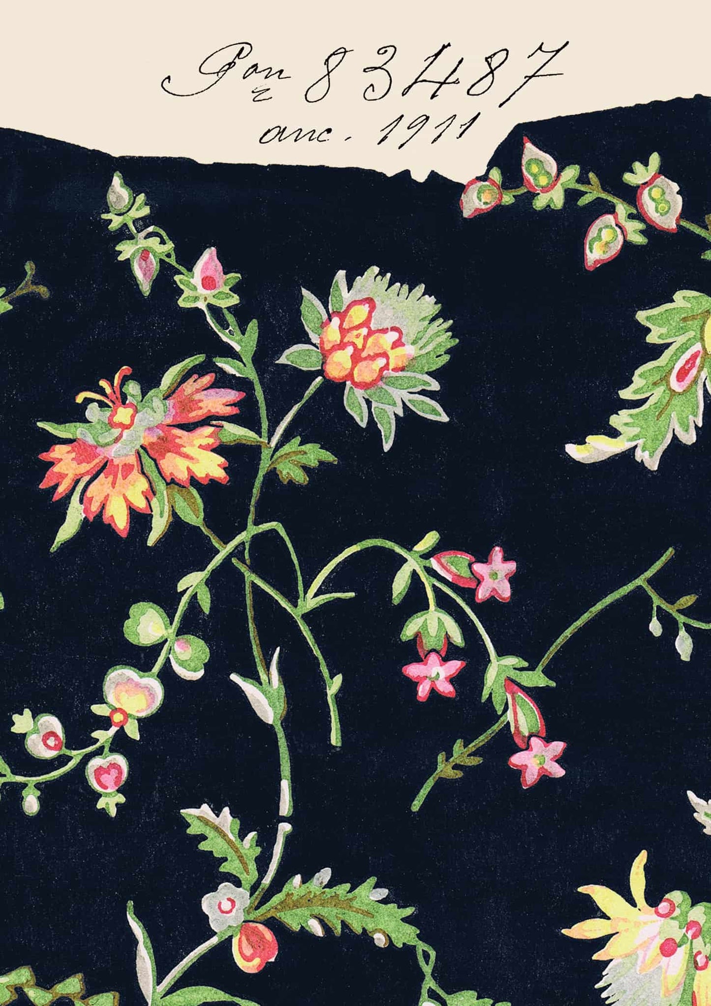 No.016 - Midnight Blooms - Vintage Archive Poster Prints Print~Sisters