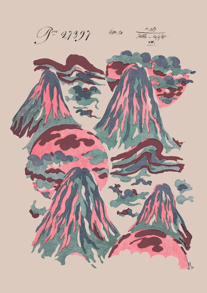 No.053 - Mount Vesuvius - Vintage Archive Poster Prints Print~Sisters