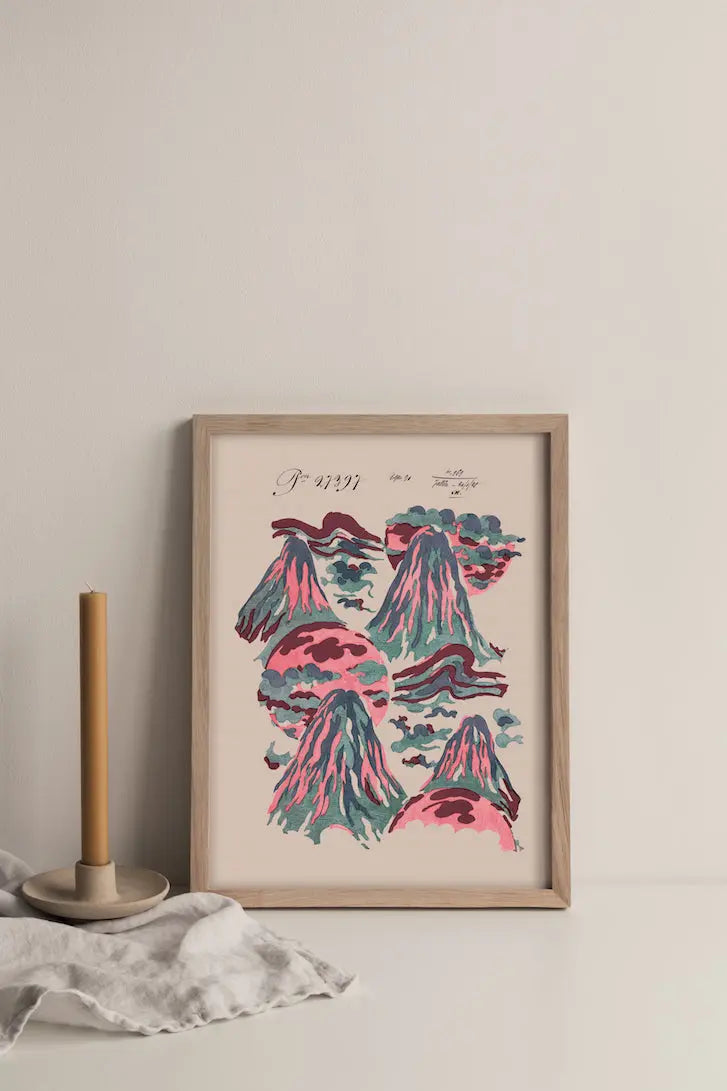 No.053 - Mount Vesuvius - Vintage Archive Poster Prints Print~Sisters