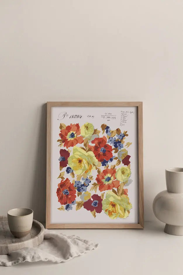 No.061 - Autumnal Blooms - Vintage Archive Poster Prints Print~Sisters